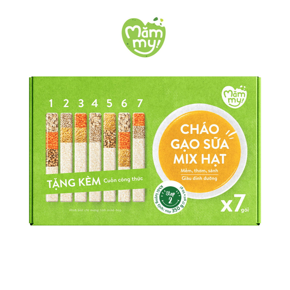 Cháo gạo sữa mix hạt - Gói 50g [Tặng Sách công thức nấu cháo]