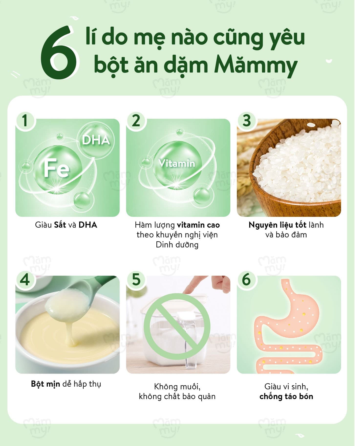 Combo 6 hộp bột ăn dặm (đủ vị) - Tặng ghế ăn dặm gấp gọn 9