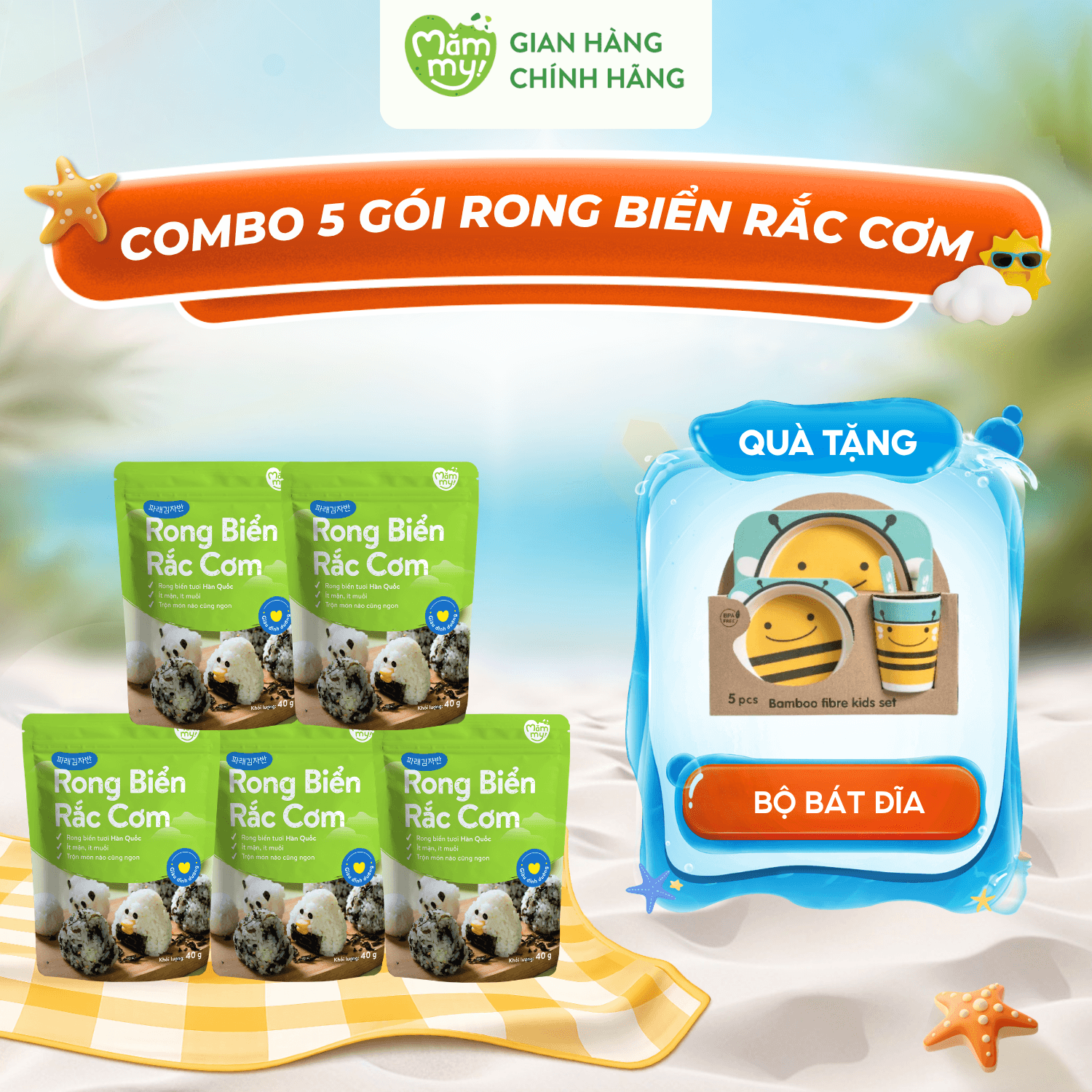 CB 5 gói rong biển rắc cơm