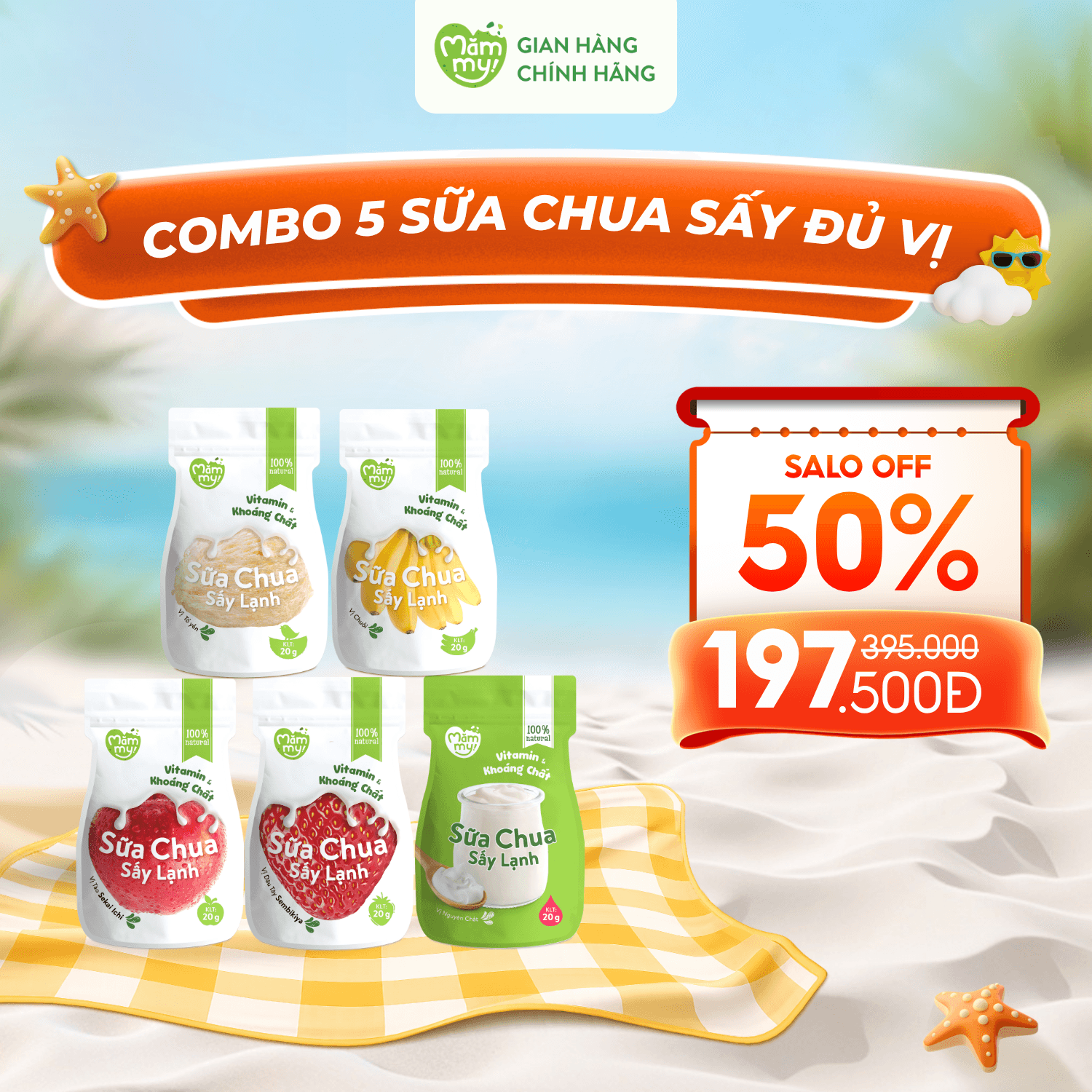 [DATE T7] [SALE] 5 Sữa chua sấy đủ vị
