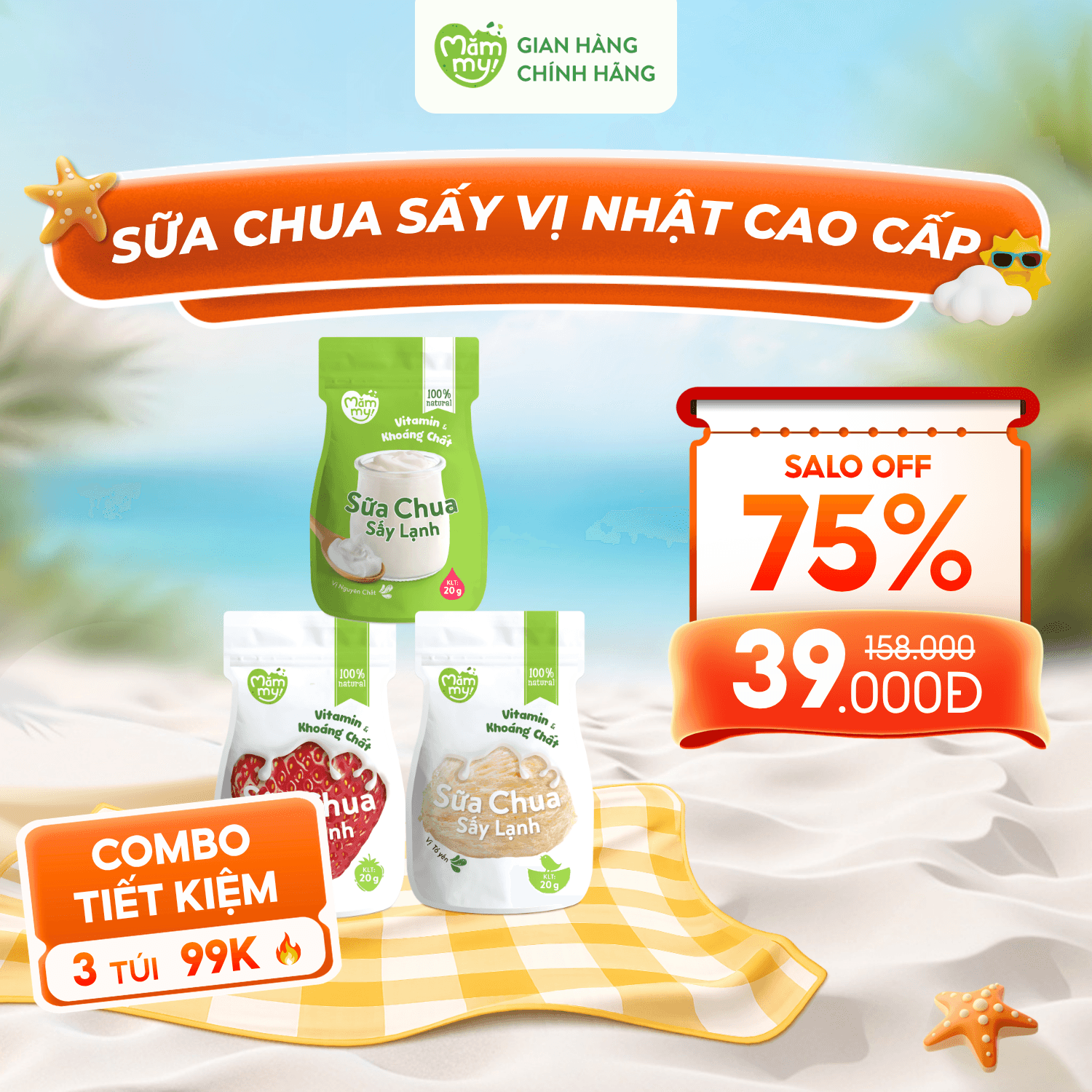 [DATE T10] Sữa chua sấy - Túi 20g