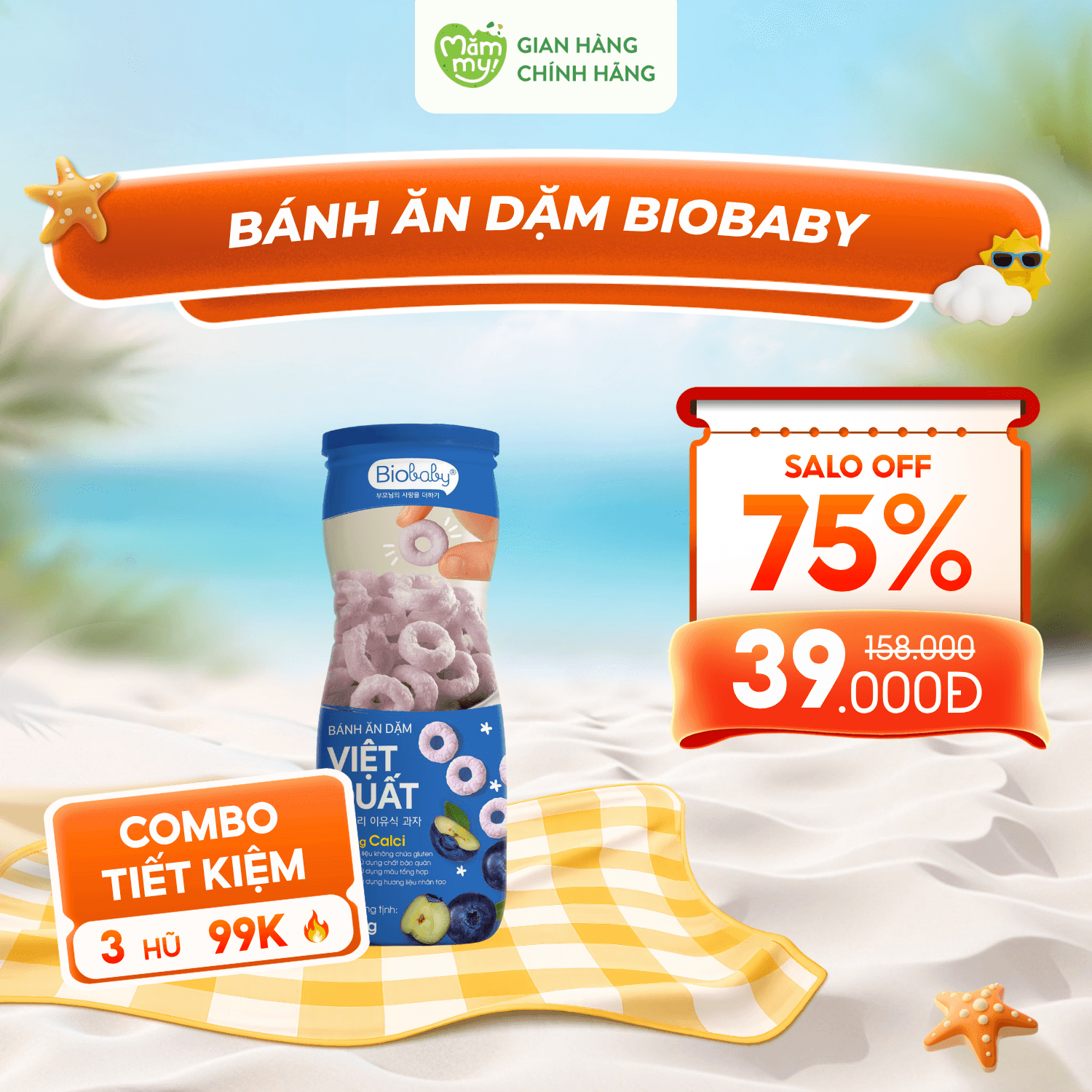 [DATE T8] Bánh ăn dặm Biobaby - Hũ 40g