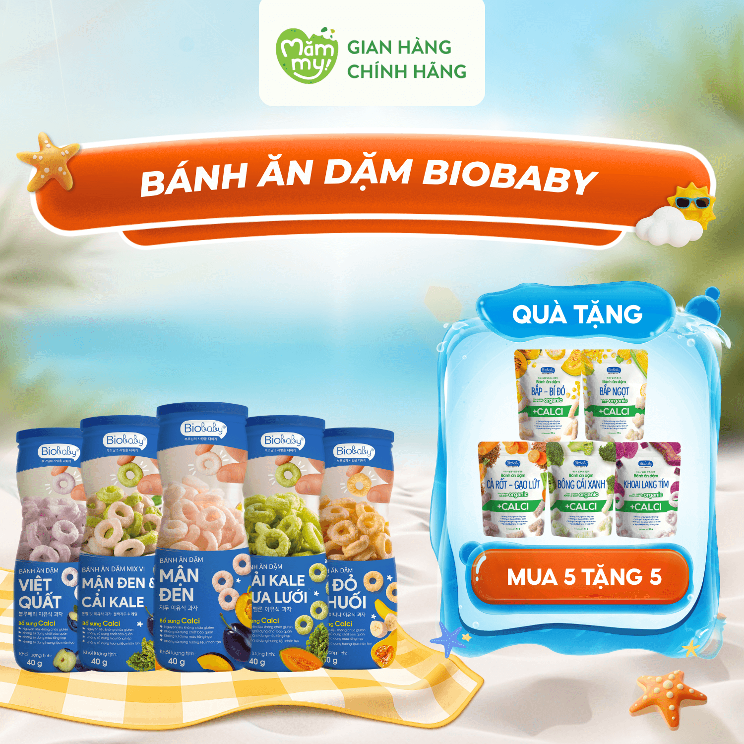 [MUA 5 TẶNG 5] - BÁNH ĂN DẶM BIOBABY
