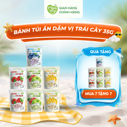 [DATE T8] - [MUA 7 TẶNG 7] Bánh Ăn Dặm Túi Trắng 35g