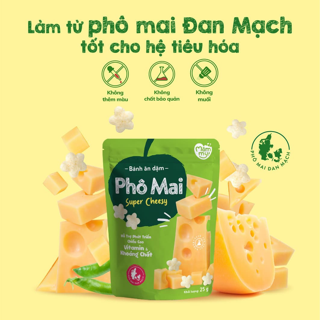 Bánh ăn dặm vị phô mai - Túi 35g Premium 5