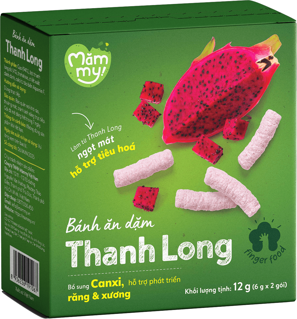 Bánh ăn dặm vị Thanh Long - Hộp 12g 1