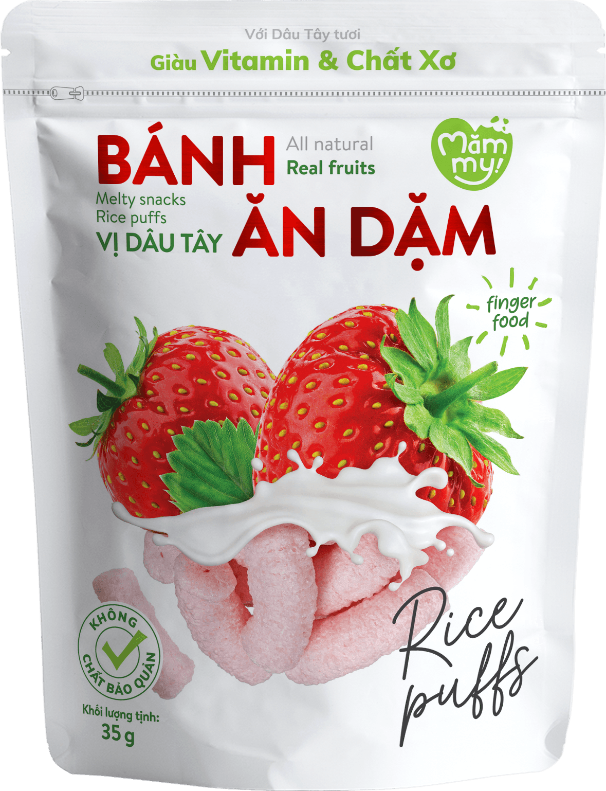 Bánh ăn dặm vị dâu - Túi 35g 1