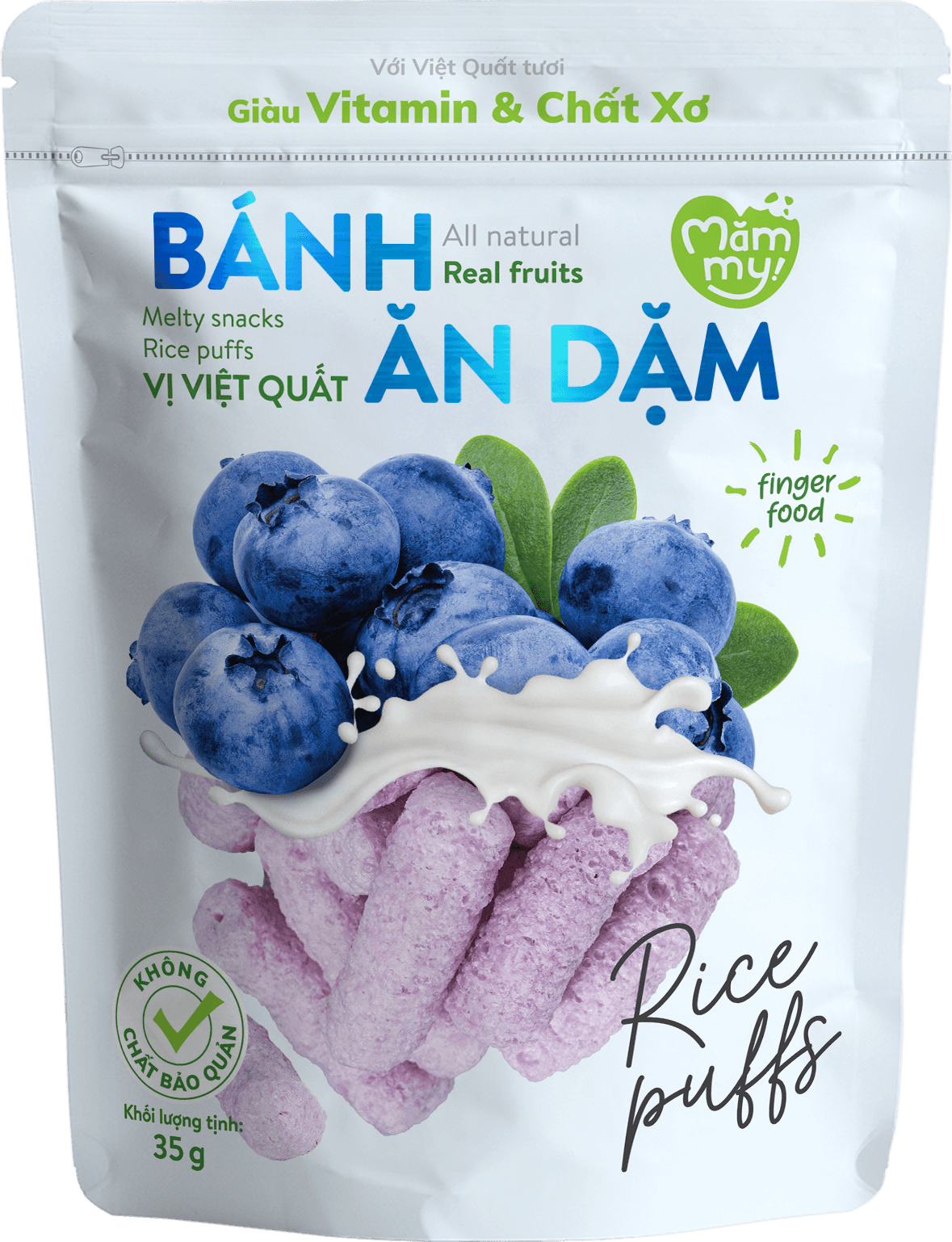 Bánh ăn dặm vị việt quất - Túi 35g 1