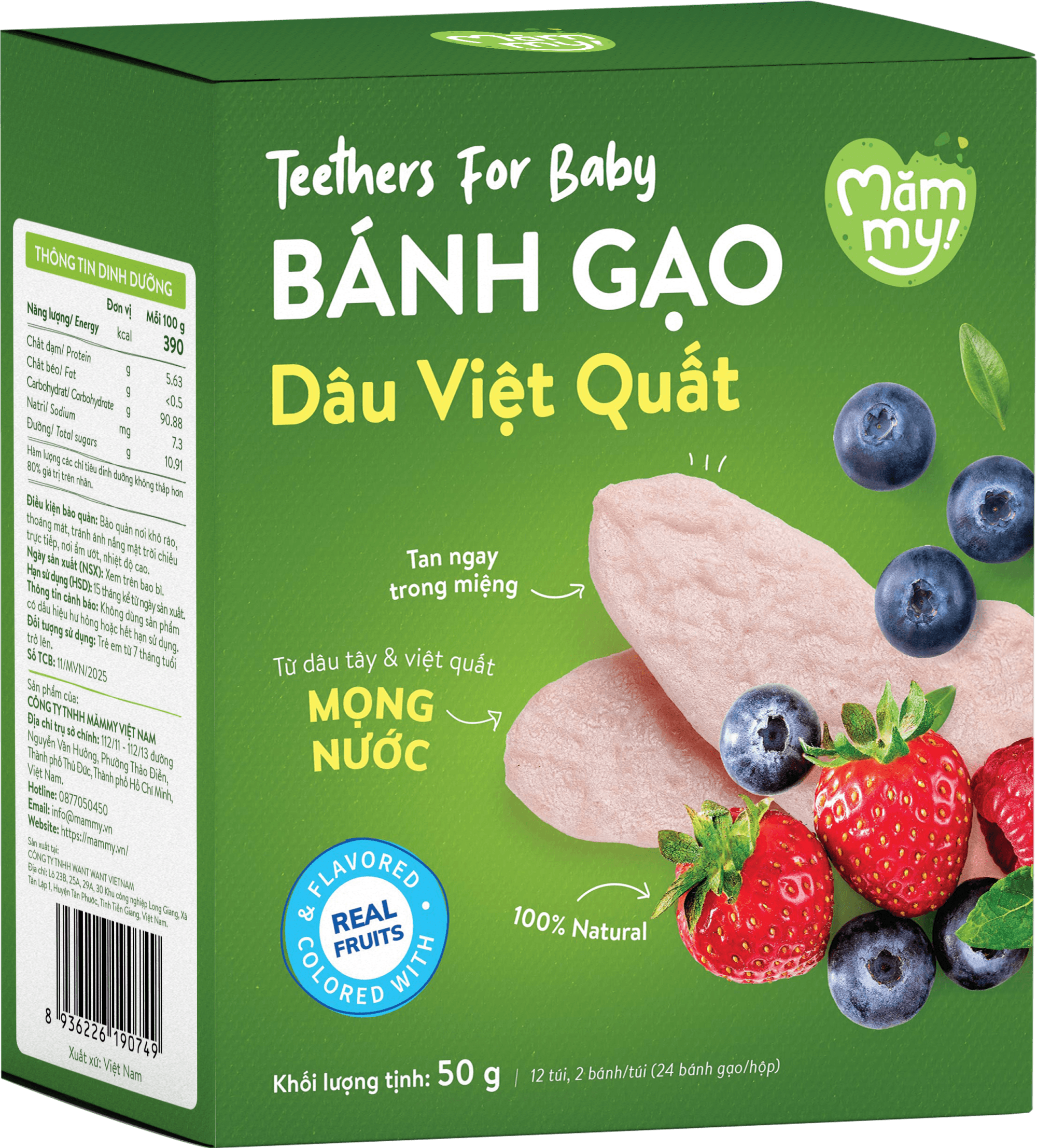 Bánh gạo Dâu Việt Quất - 50 g 1