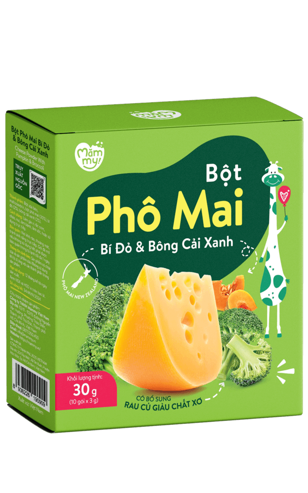 Bột phô mai Bí Đỏ & Bông Cải Xanh 30 g (3 g x 10 gói) 1