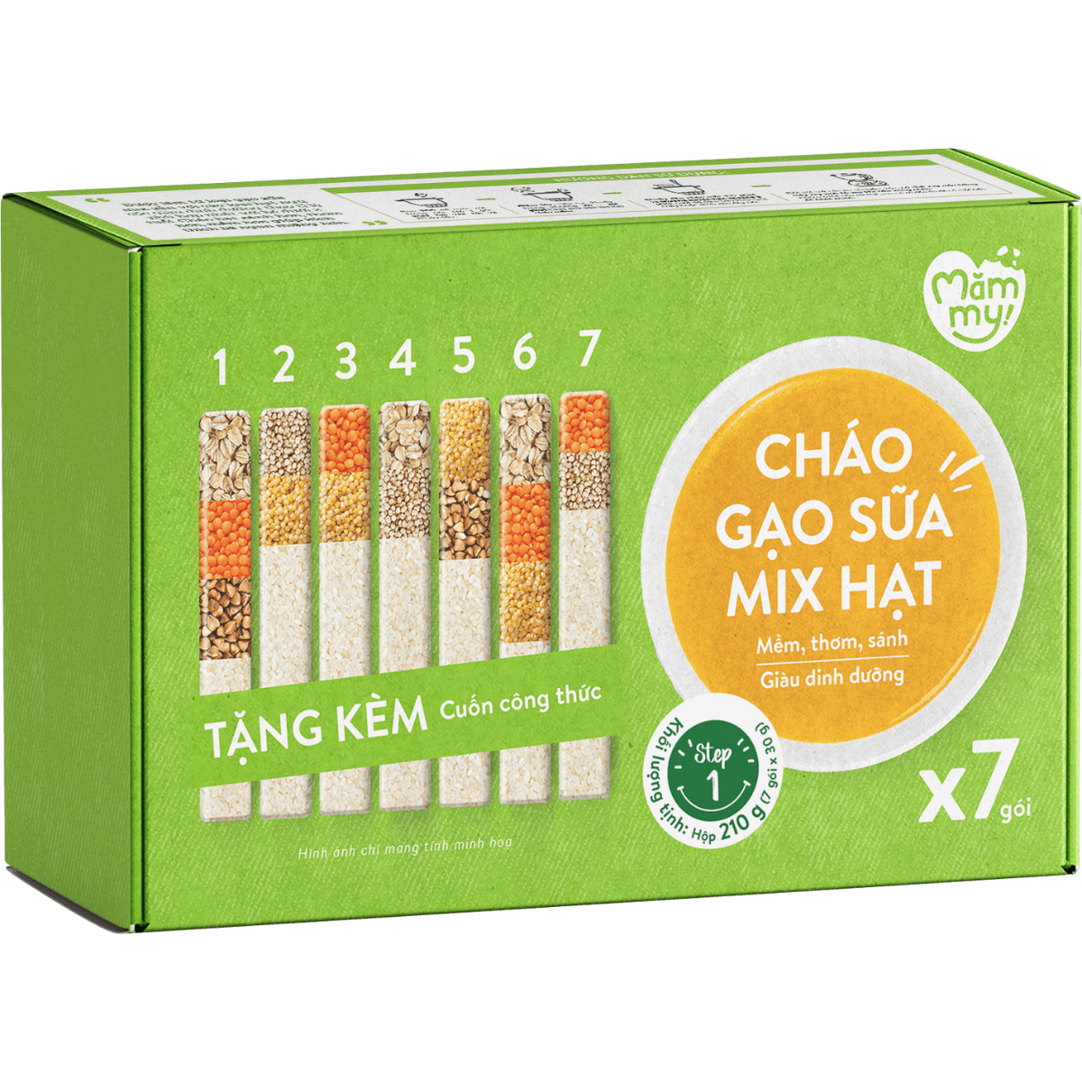 Cháo gạo sữa mix hạt - Step 1 (30g x 7 gói) 1