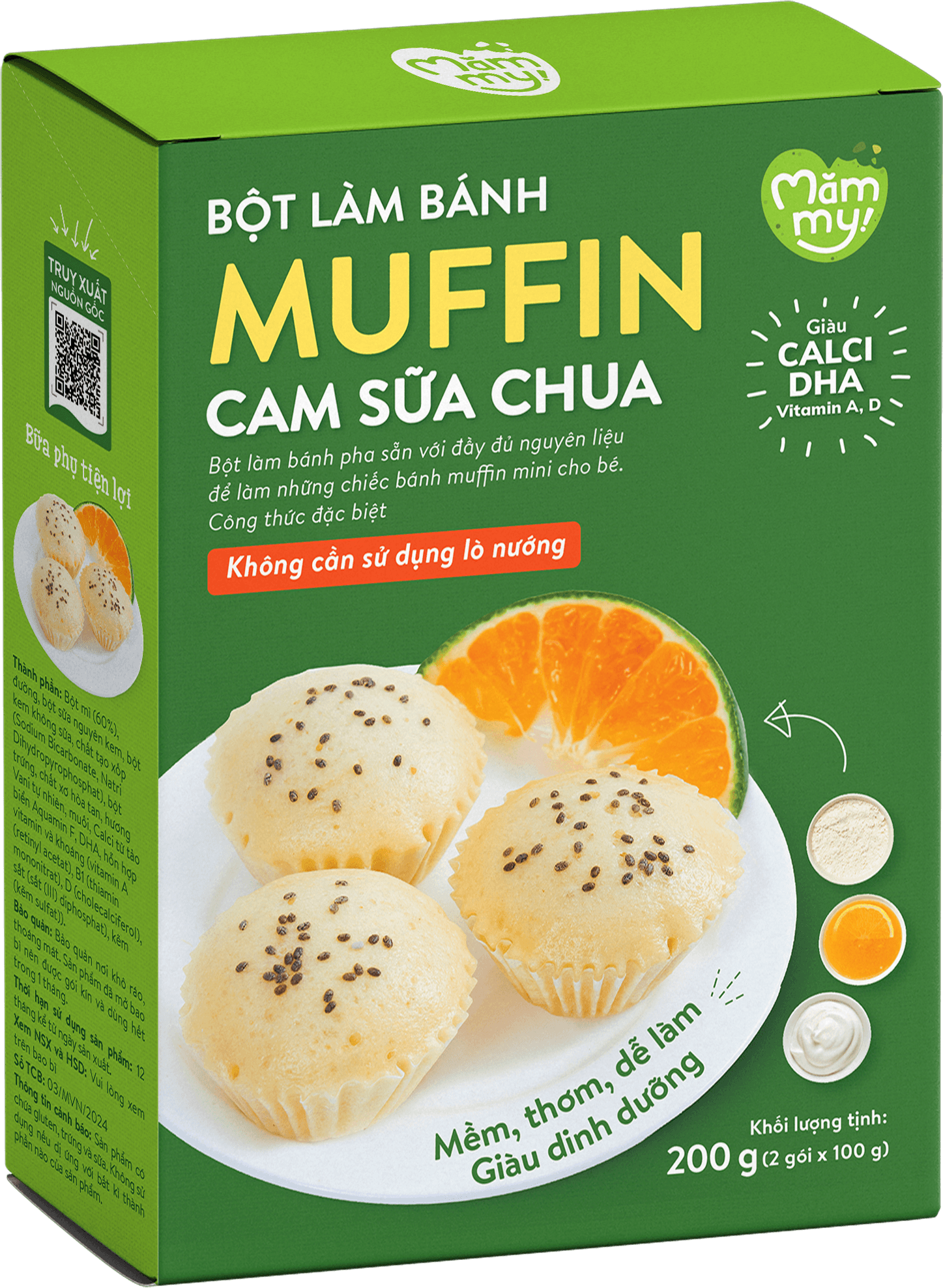 Bột làm bánh Muffin Cam sữa 1