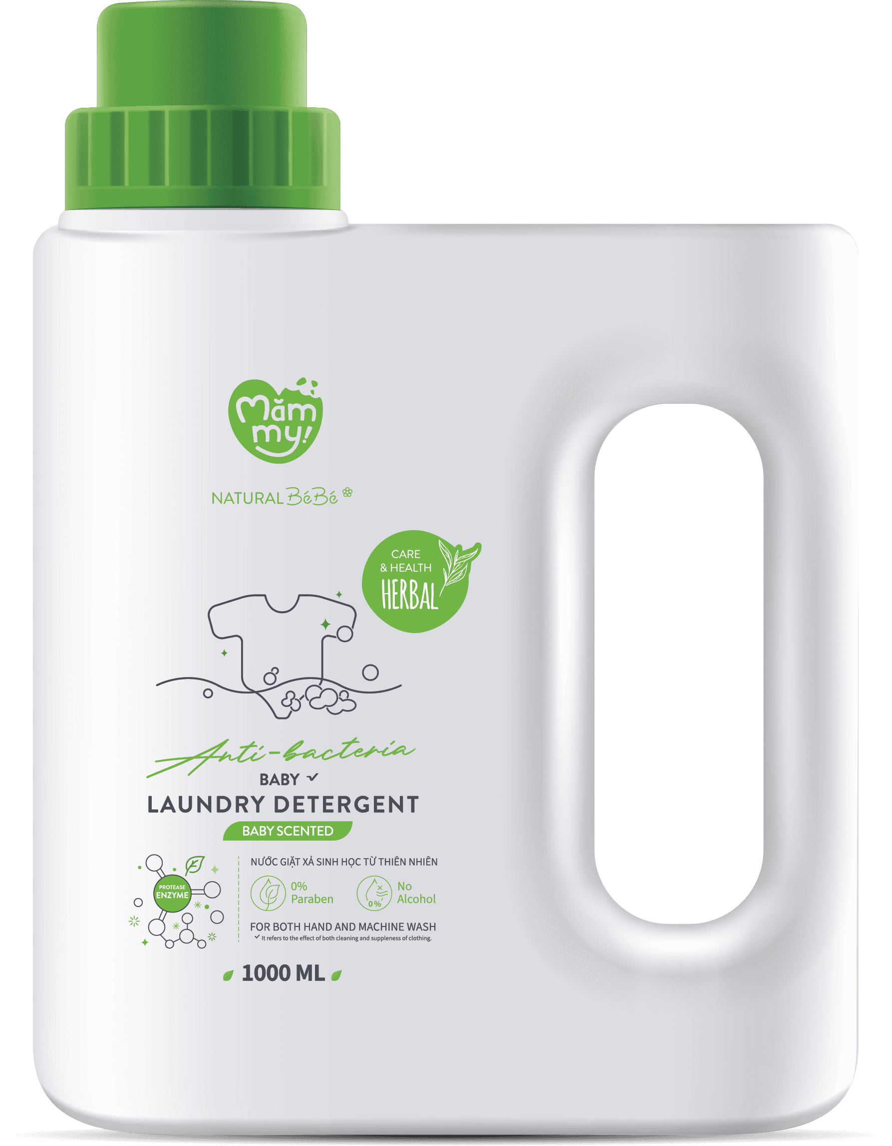 Nước giặt xả sinh học Natural BéBé mùi em bé 1000ml 1