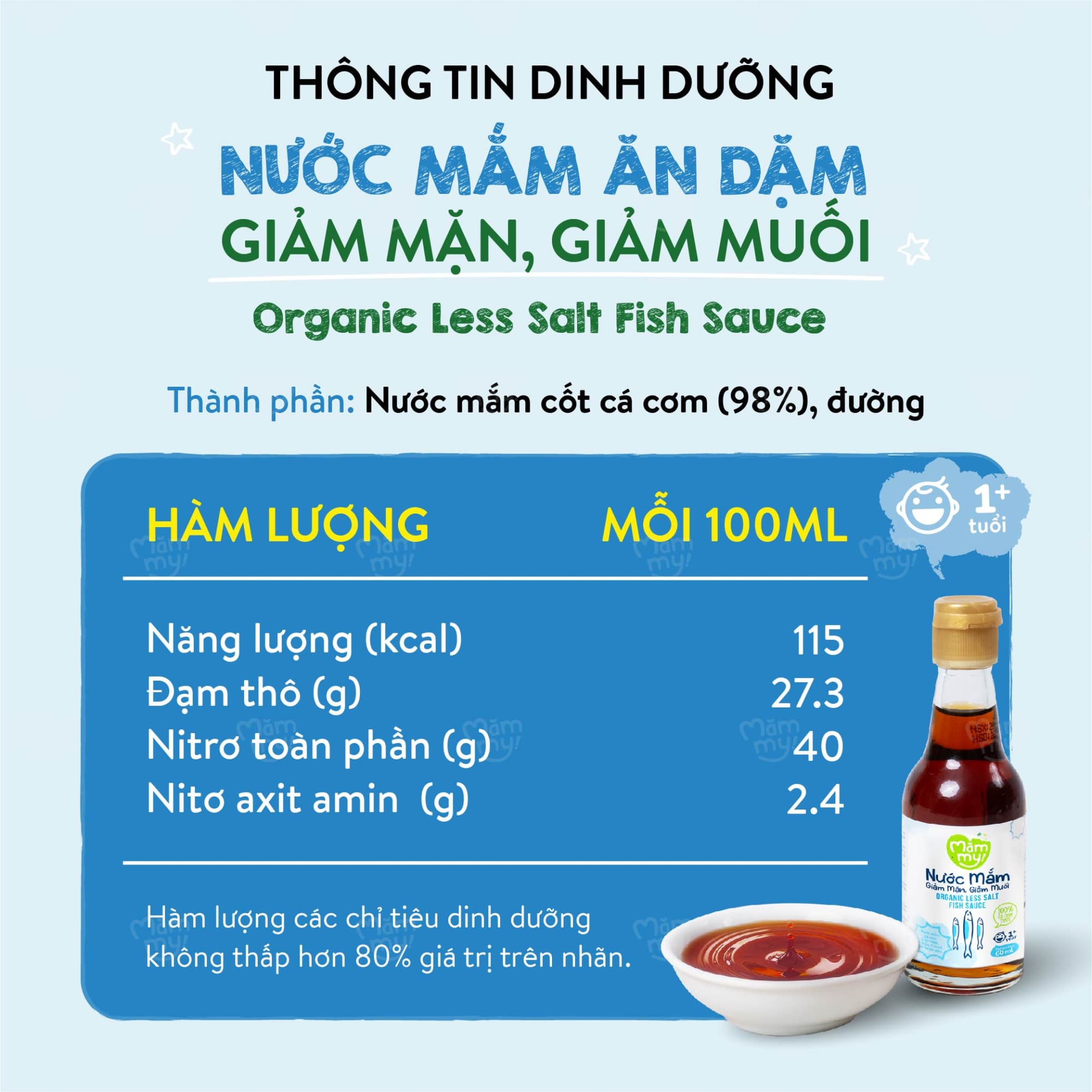 Nước mắm giảm mặn giảm muối - Chai 60ml 5