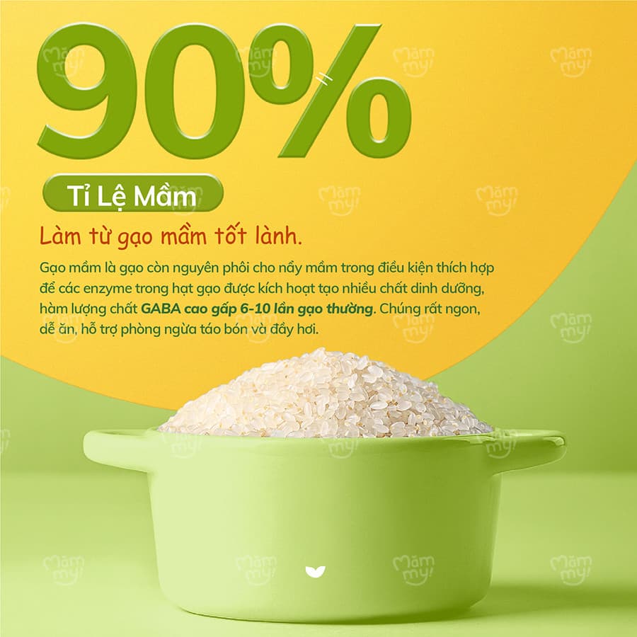 Combo 9 Hũ Gạo Sữa Ăn Dặm Hữu Cơ Mămmy Cho Bé Từ 6 Tháng 140gr/Hũ 3