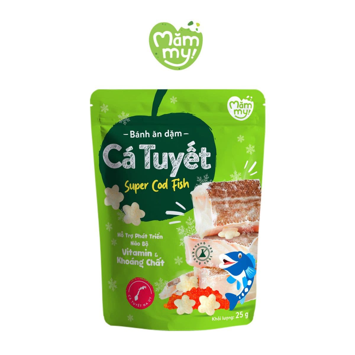 Bánh ăn dặm vị cá tuyết - Túi 25g 1