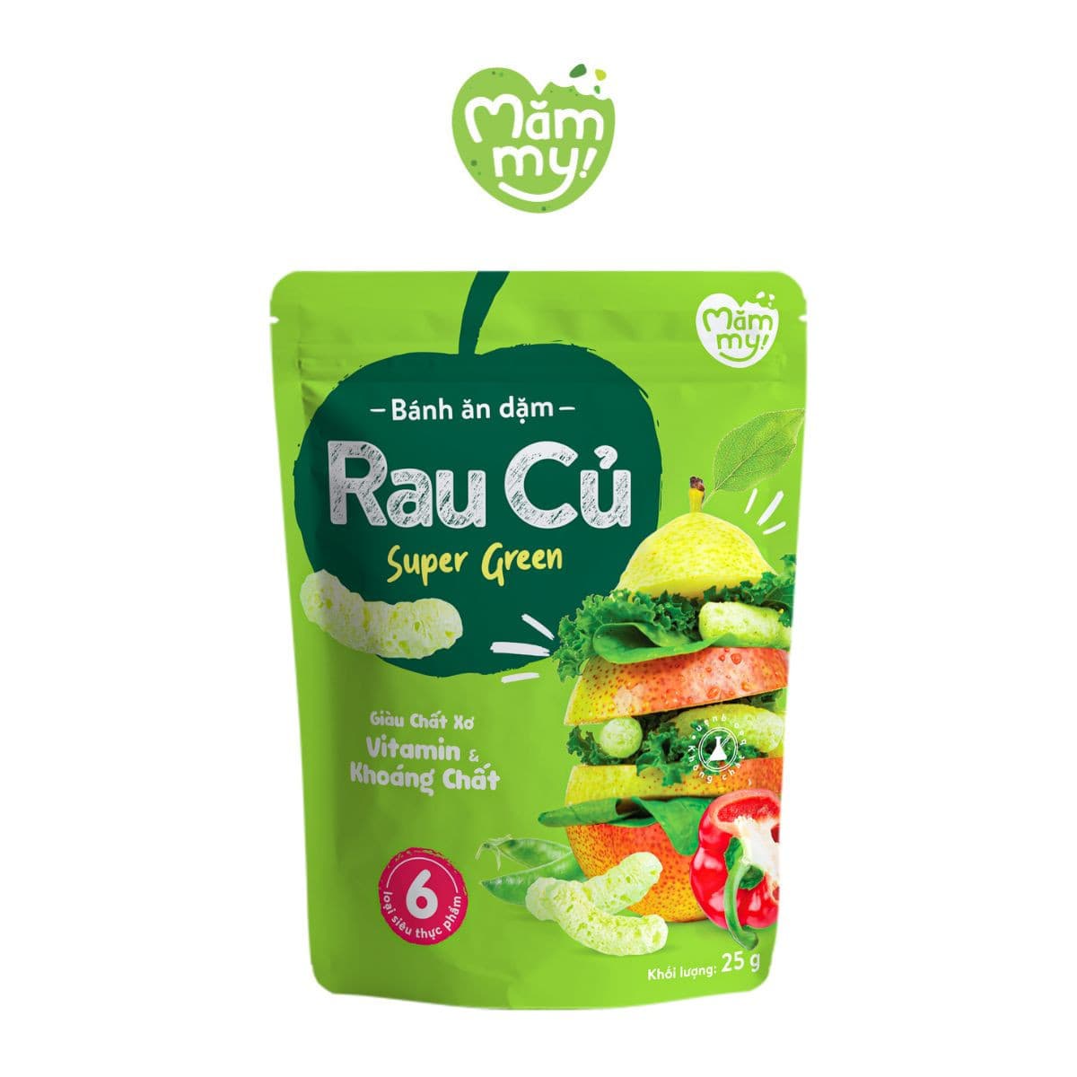Bánh ăn dặm vị rau củ - Túi 25g