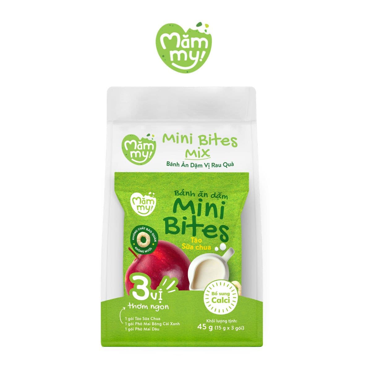 Bánh ăn dặm Mini Bites - Mix vị Rau Quả 45 g (15g x 3 gói)