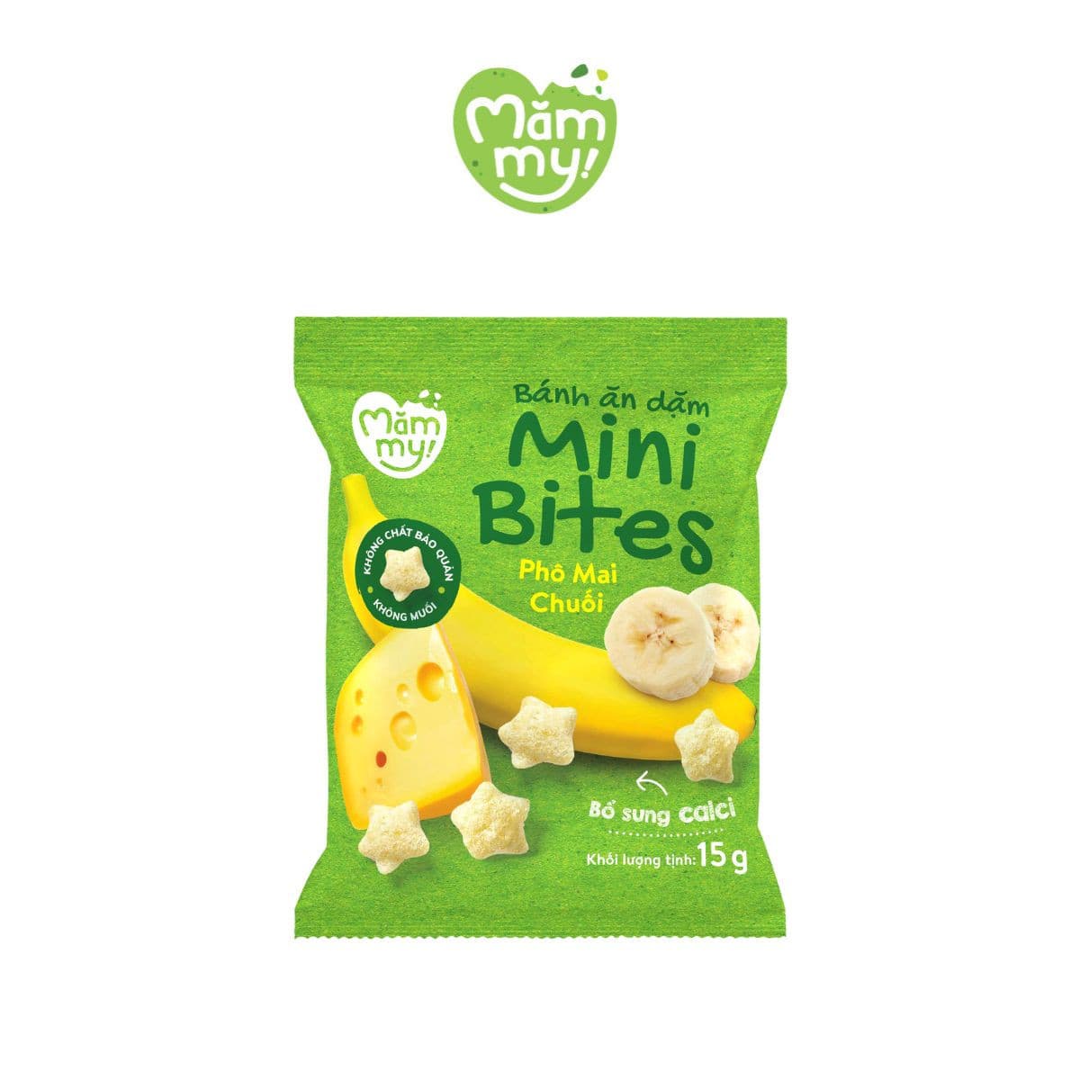 Bánh ăn dặm Mini Bites Phô mai - Chuối 15 g