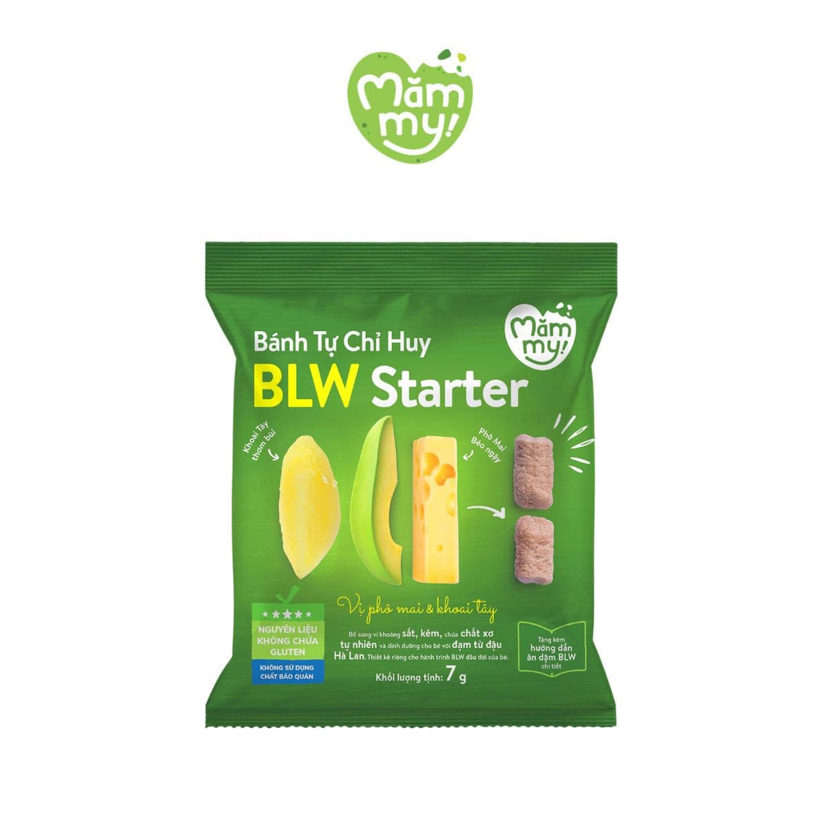 Bánh Tự Chỉ Huy – BLW Starter vị Phô Mai Khoai Tây 7 g 1