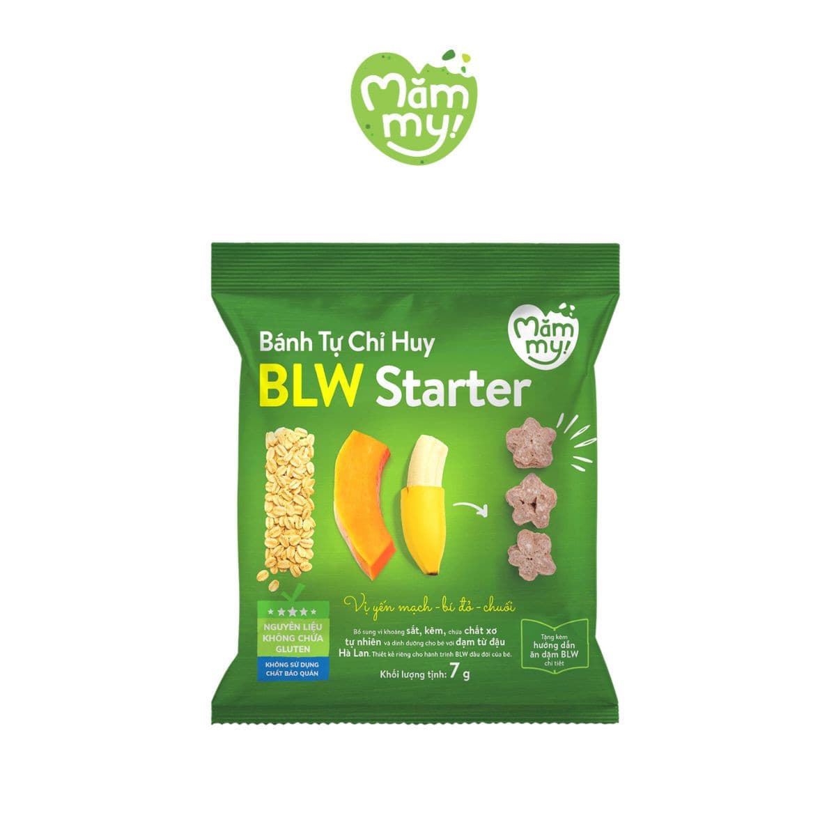 Bánh Tự Chỉ Huy – BLW Starter vị Yến Mạch - Bí Đỏ - Chuối 7 g 1