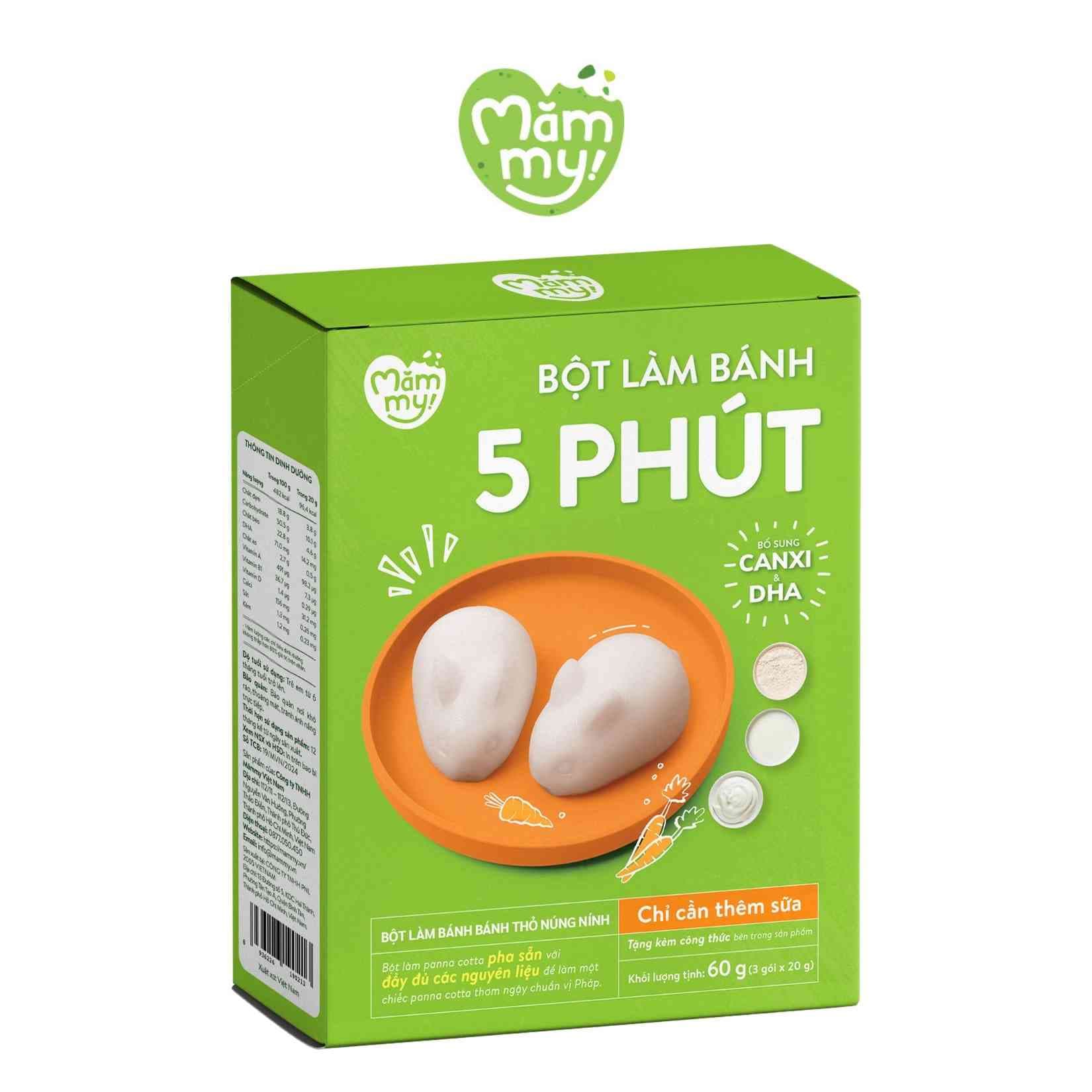 Bột làm bánh panna cotta thỏ núng nính - Hộp 60g 1