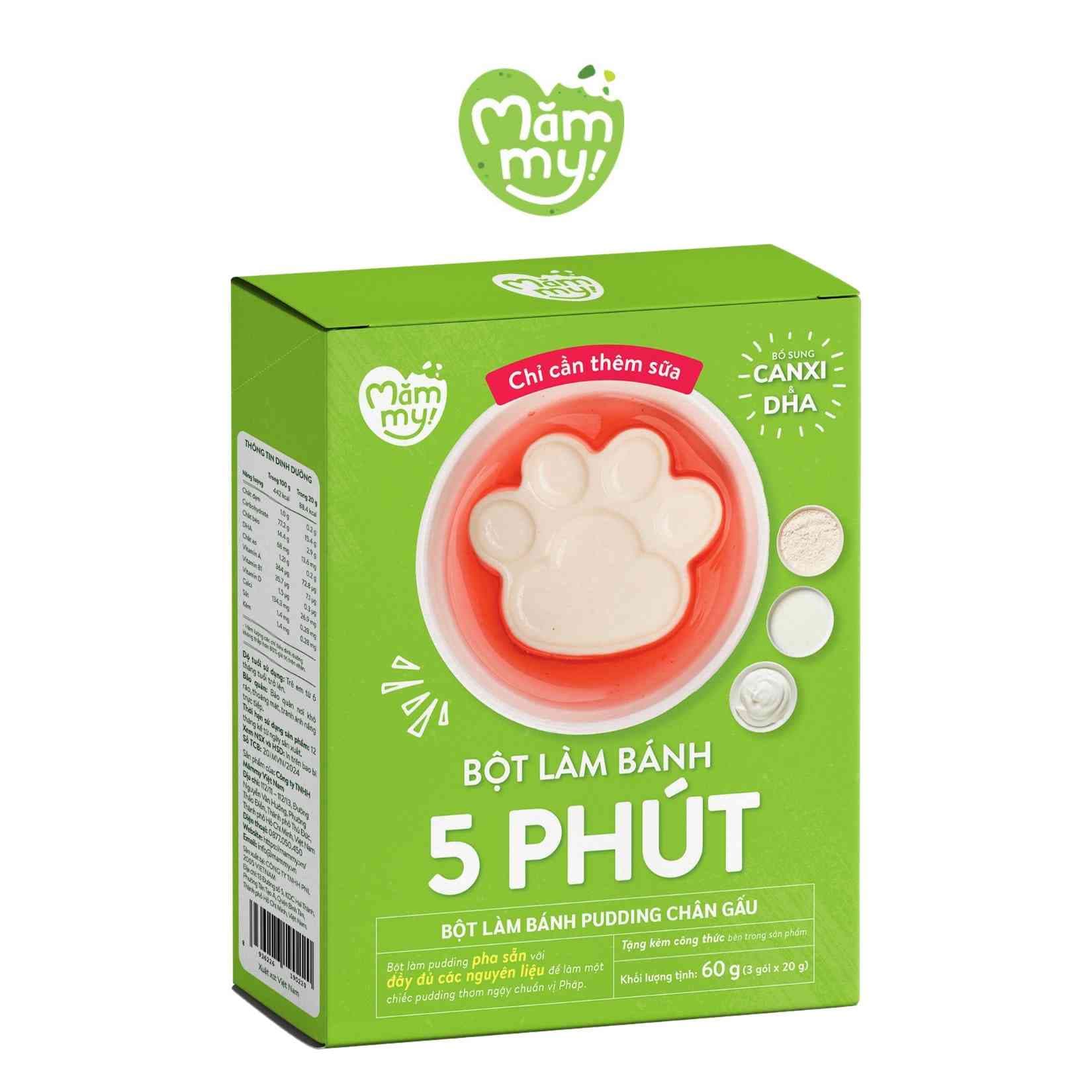 Bột Làm Bánh Pudding Chân Gấu - Hộp 60g 1