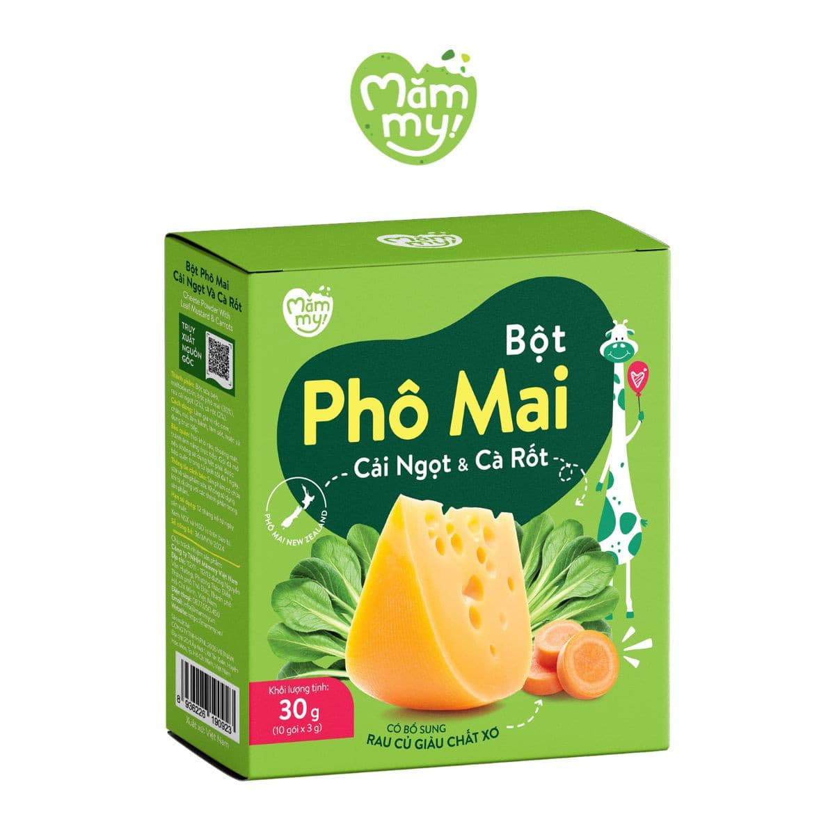 Bột phô mai Cải Ngọt & Cà Rốt 30 g (3 g x 10 gói)