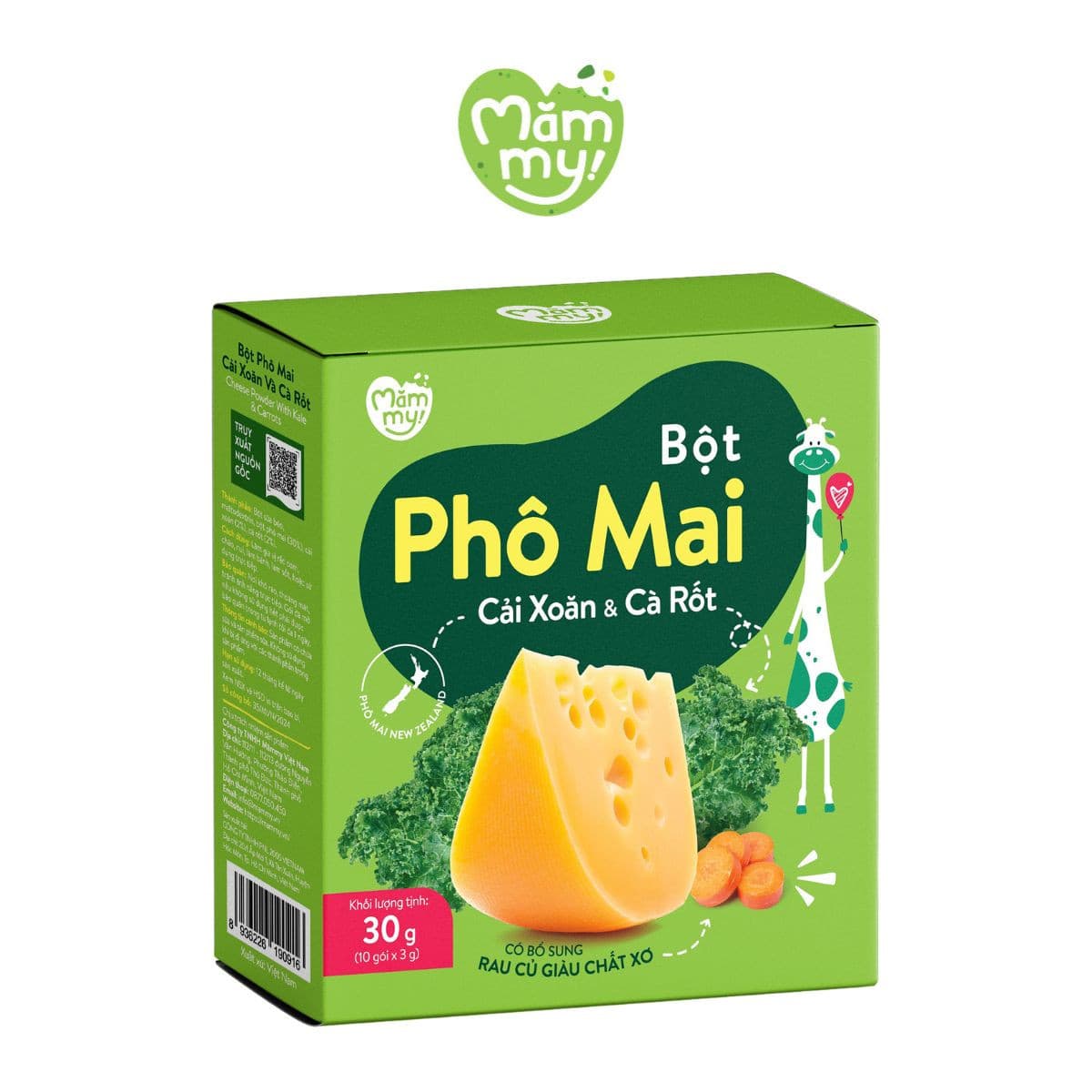 Bột phô mai Cải Xoăn & Cà Rốt 30 g (3 g x 10 gói)