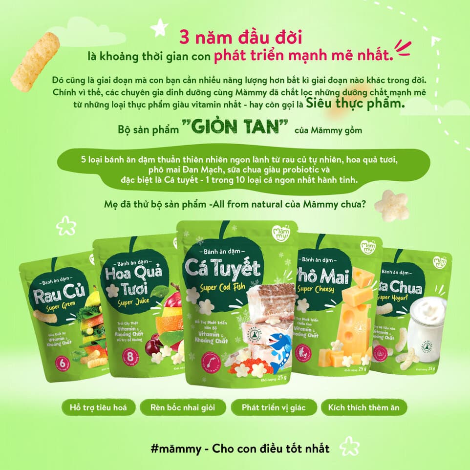 Bánh ăn dặm vị cá tuyết - Túi 25g 4