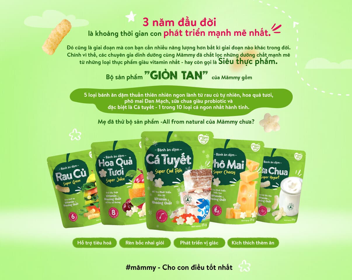 Bánh ăn dặm vị sữa chua nguyên chất - Túi 25g 4