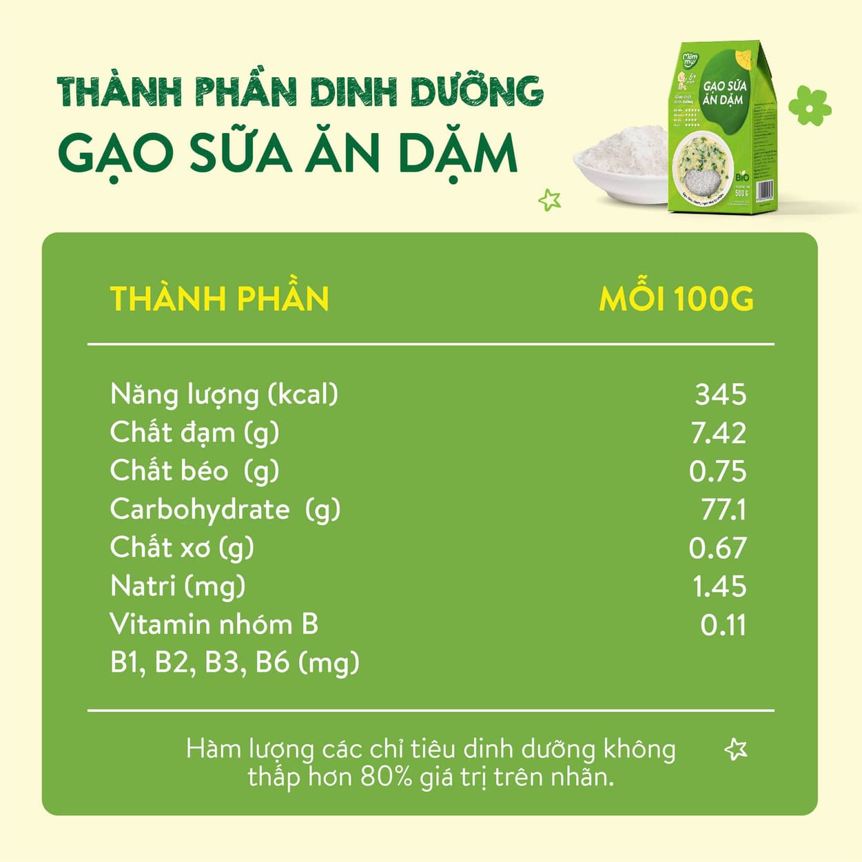 Gạo sữa ăn dặm - Hộp 500 g 4