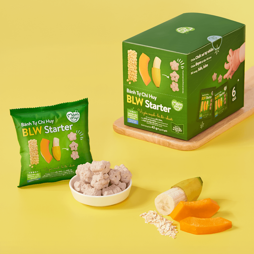 Bánh Tự Chỉ Huy – BLW Starter vị Yến Mạch - Bí Đỏ - Chuối 42 g (7 g x 6 gói) 2