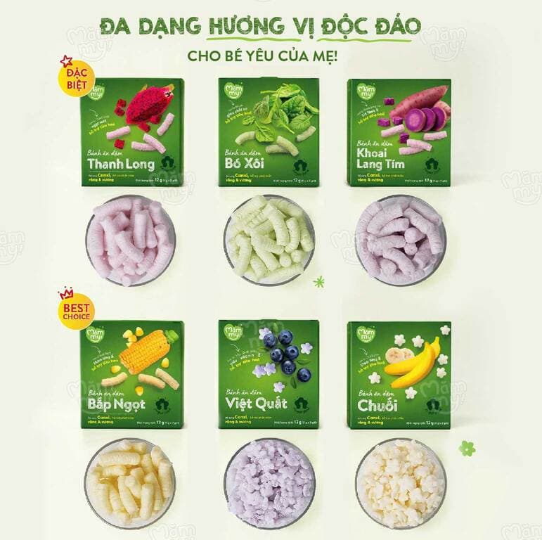 Bánh ăn dặm vị Thanh Long - Hộp 12 g (6 g x 2 túi) 4