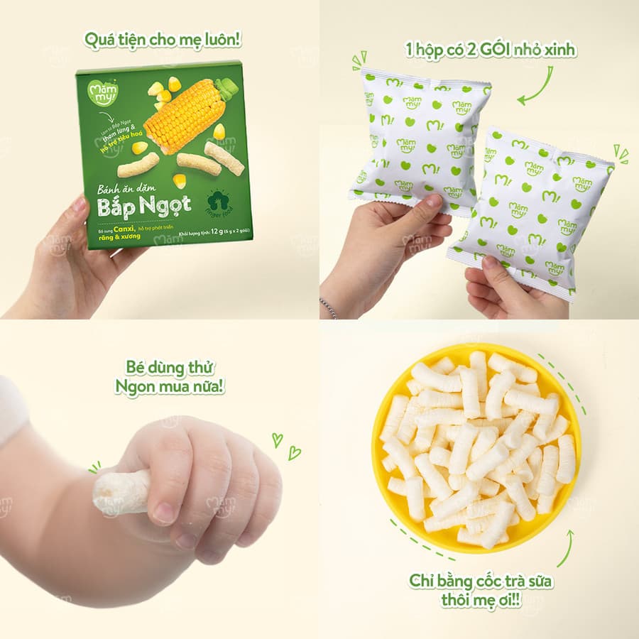 Bánh ăn dặm vị Thanh Long - Hộp 12 g (6 g x 2 túi) 11