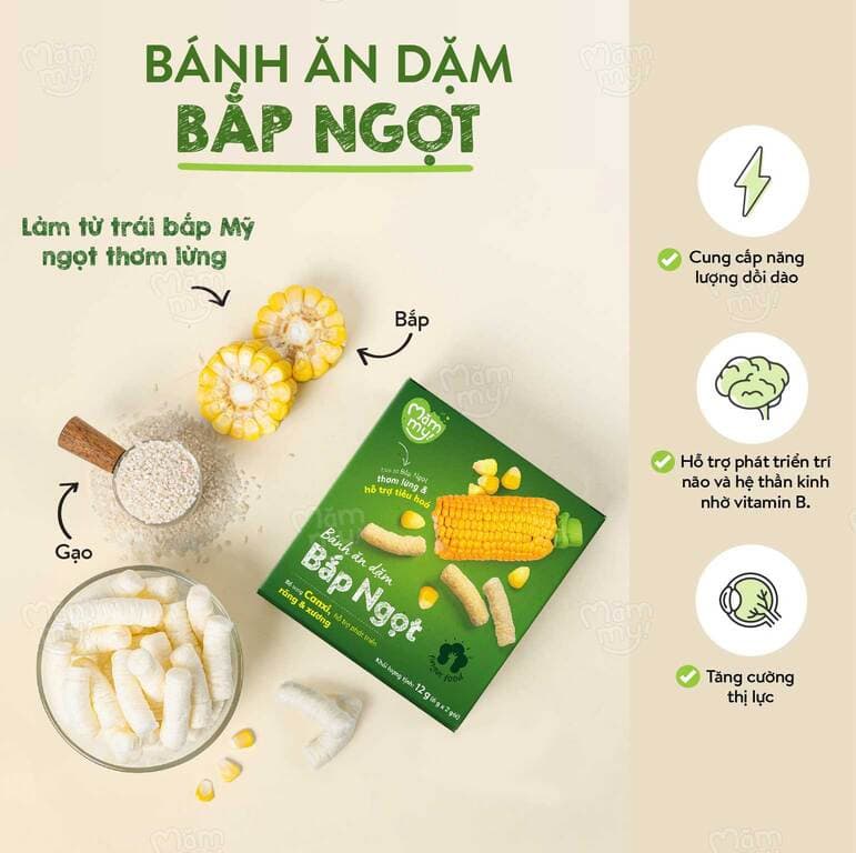 Bánh ăn dặm vị Bắp Ngọt - Hộp 12 g (6 g x 2 túi) 2