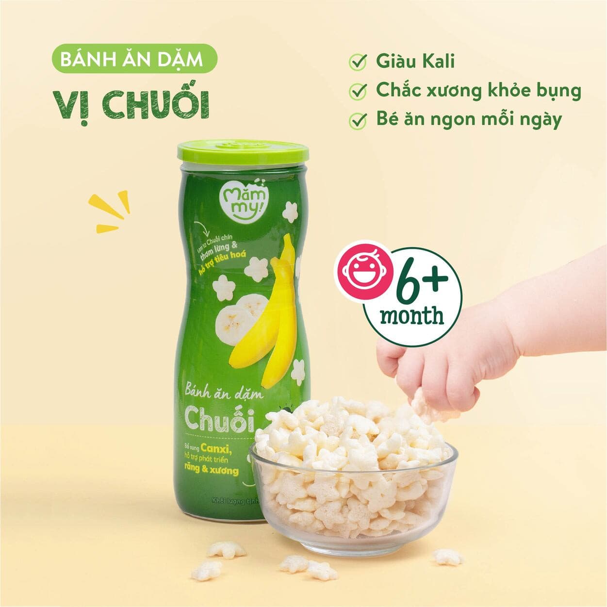 Bánh ăn dặm vị Chuối - Hũ 50 g 2