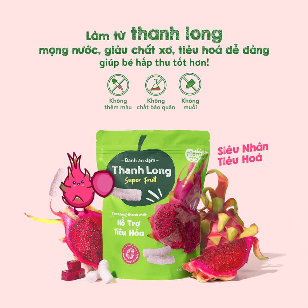 Bánh ăn dặm vị thanh long - Túi 25g 2