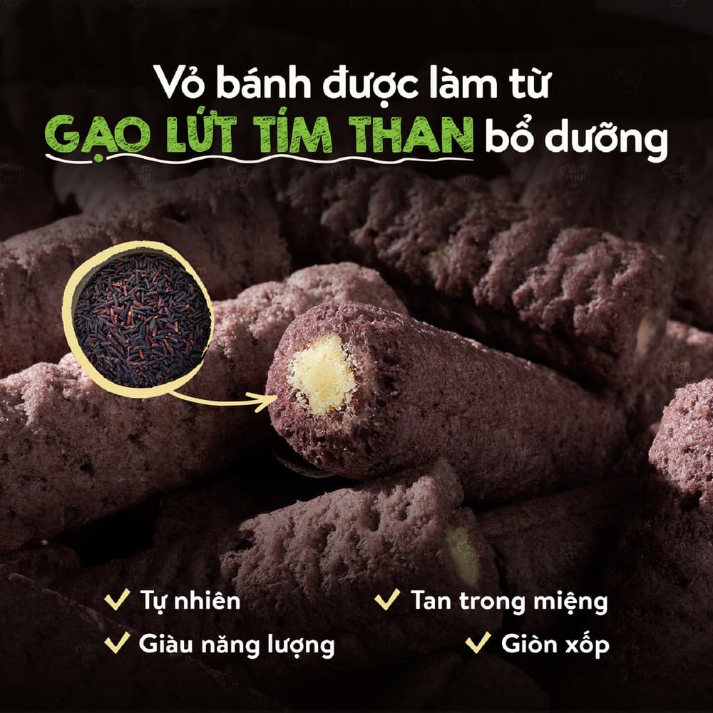 Bánh cuộn nhân kem Dâu - Phô mai 60 g (10 thanh) 4
