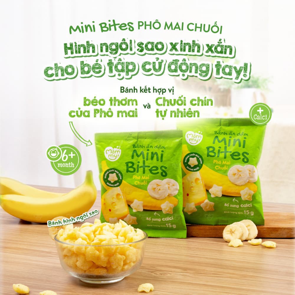 Bánh ăn dặm Mini Bites - Mix vị Rau Quả 45 g (15g x 3 gói) 12