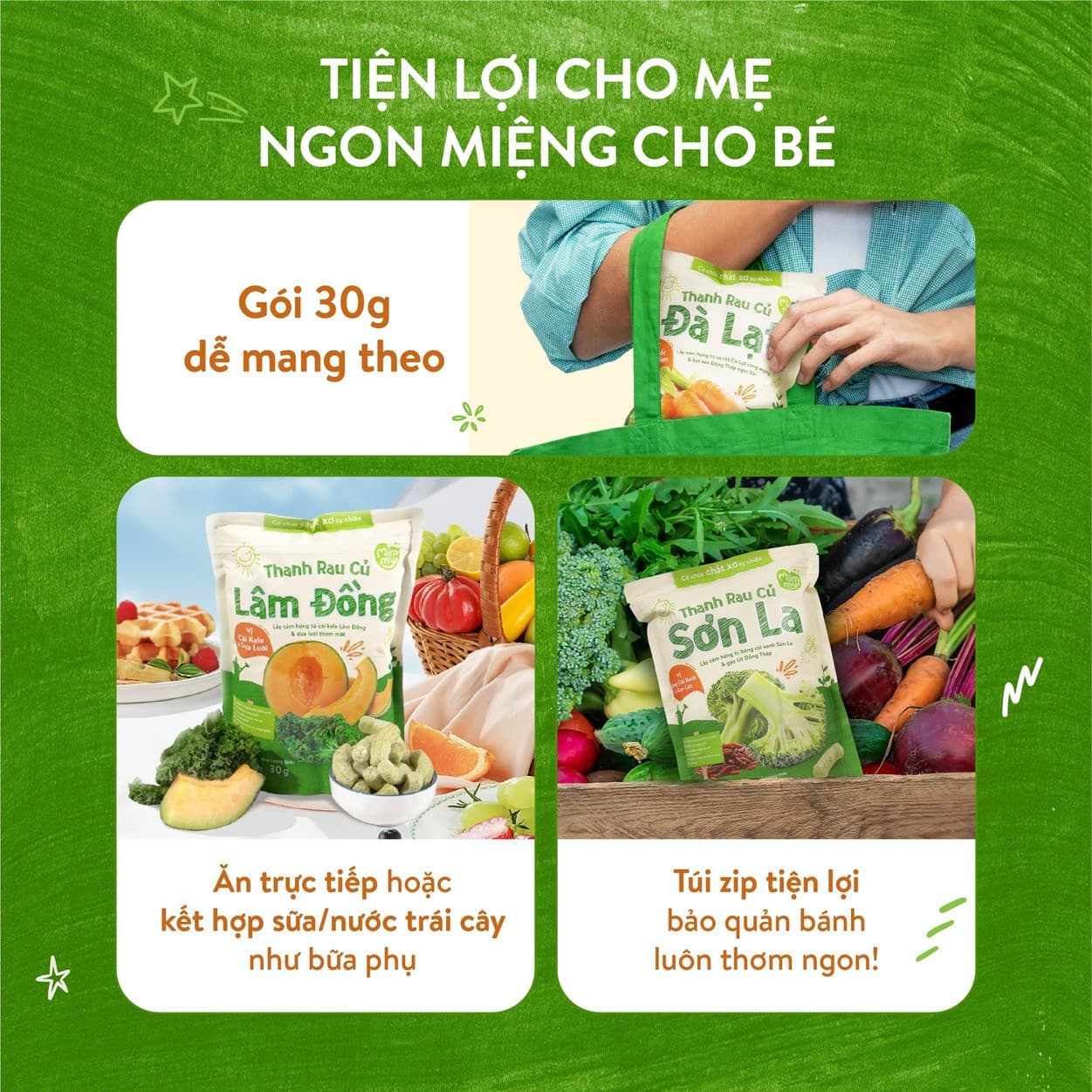 Bánh thanh rau củ Lâm Đồng vị Cải Kale & Dưa Lưới 30 g 7
