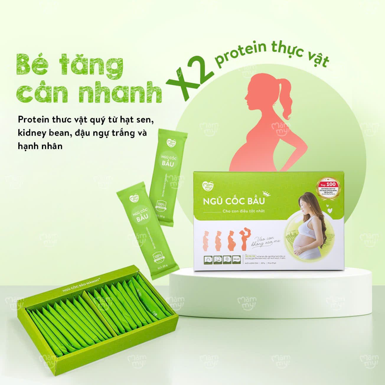 Bột ngũ cốc bầu - Hộp 400g 5