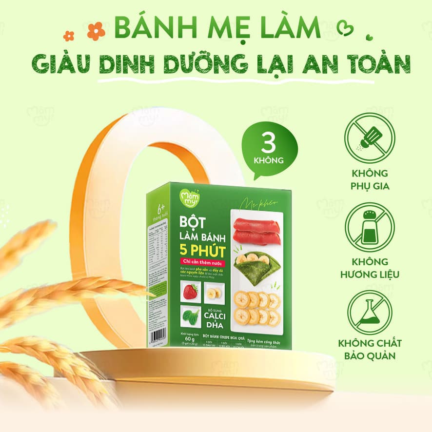 Bột Làm Bánh Crepe Hoa Quả - Hộp 60g 4