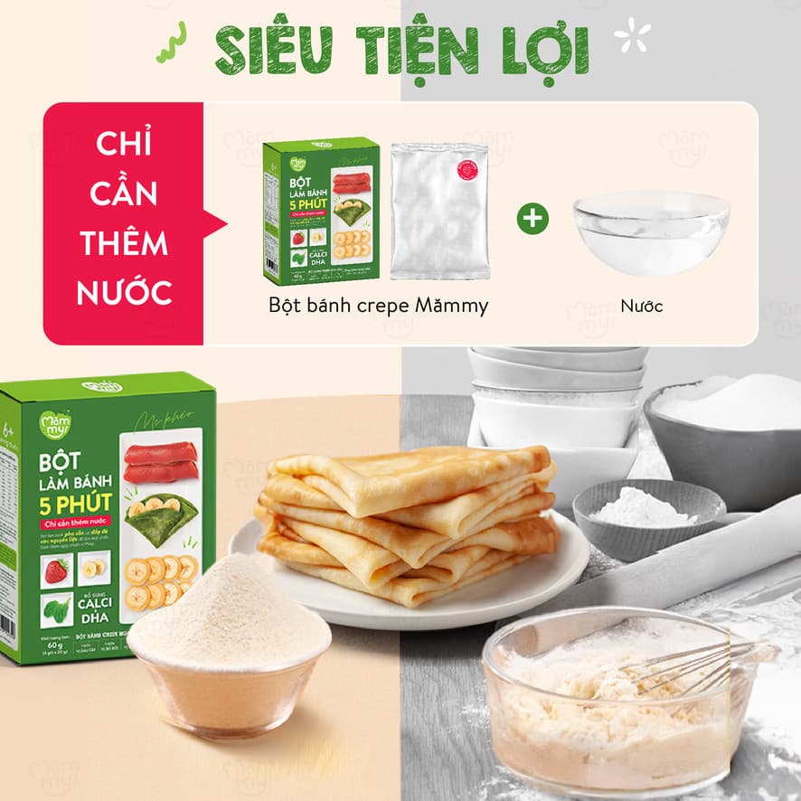 Bột Làm Bánh Crepe Hoa Quả - Hộp 60g 7