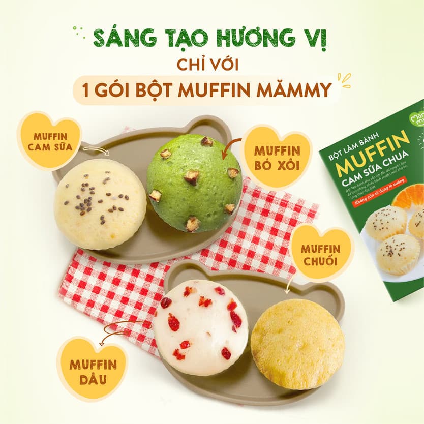 Bột làm bánh Muffin cam sữa - Hộp 200g 8