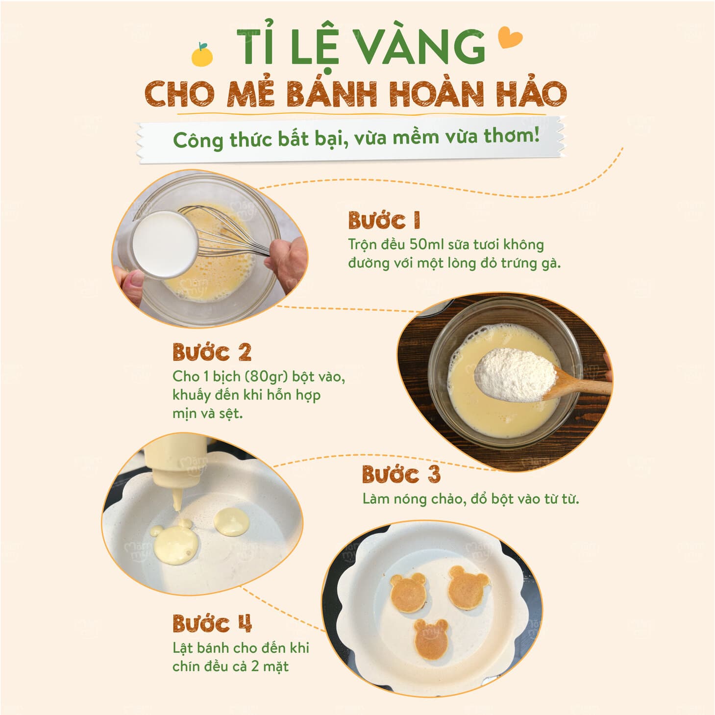 Bột làm bánh pancake gấu - Hộp 160g 5