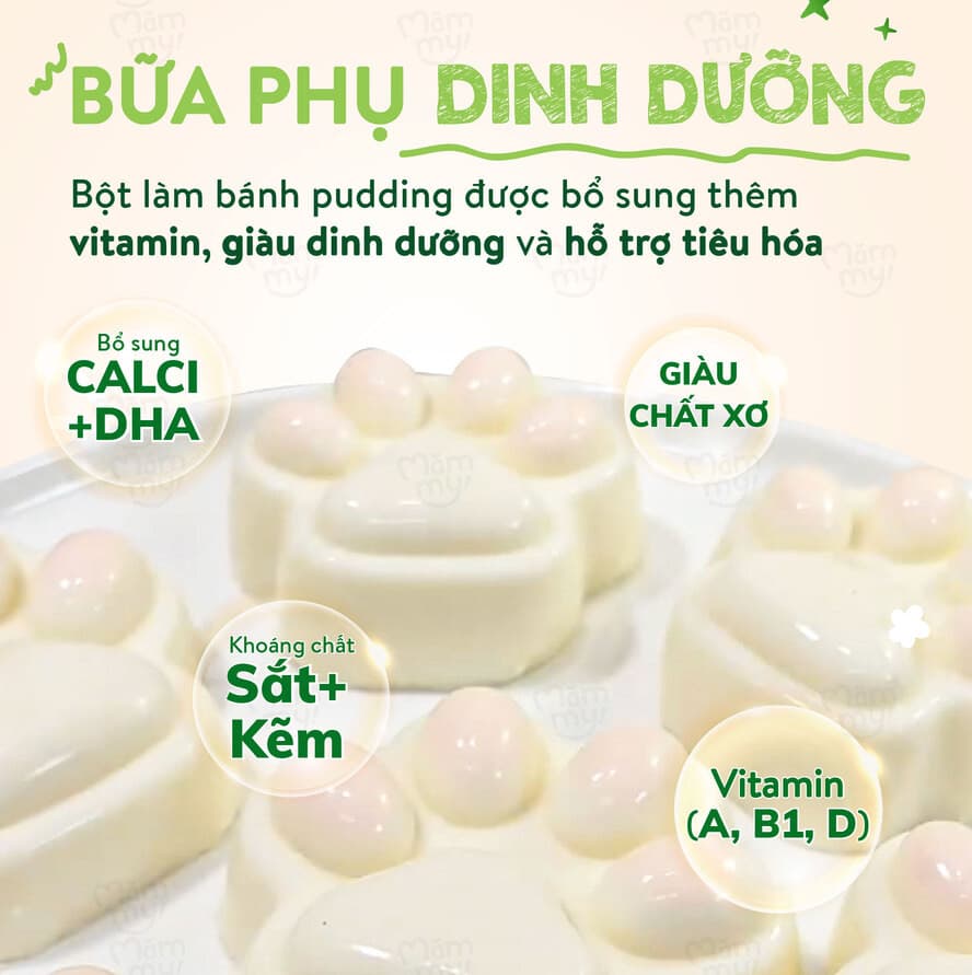 Bột Làm Bánh Pudding Chân Gấu - Hộp 60g 7