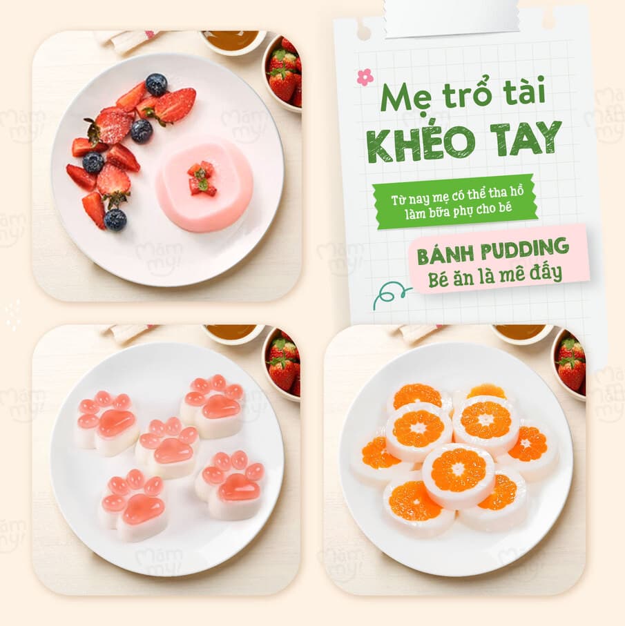 Bột Làm Bánh Pudding Chân Gấu - Hộp 60g 9