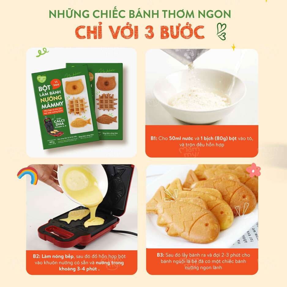 Bột làm bánh nướng vị vani - Hộp 160g 7