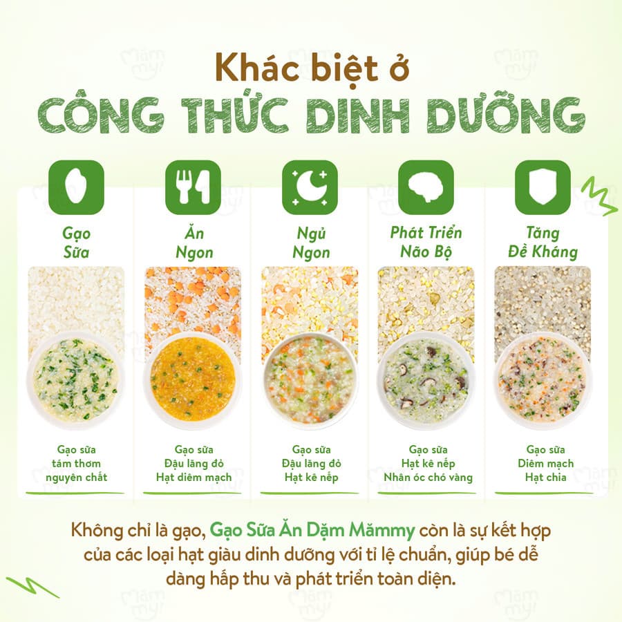 Gạo sữa ăn dặm Ngủ Ngon - Hộp 500 g 12